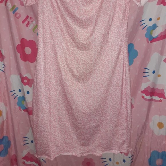 Pink Floral Off-the-Shoulder Dress SHEIN (L/XL) - Picture 2 of 4